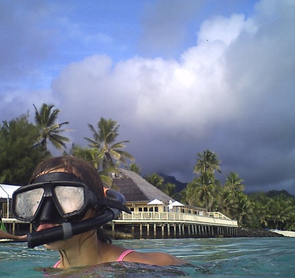 Antonia beim schnorcheln